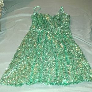 Sequin Baby Doll Dress